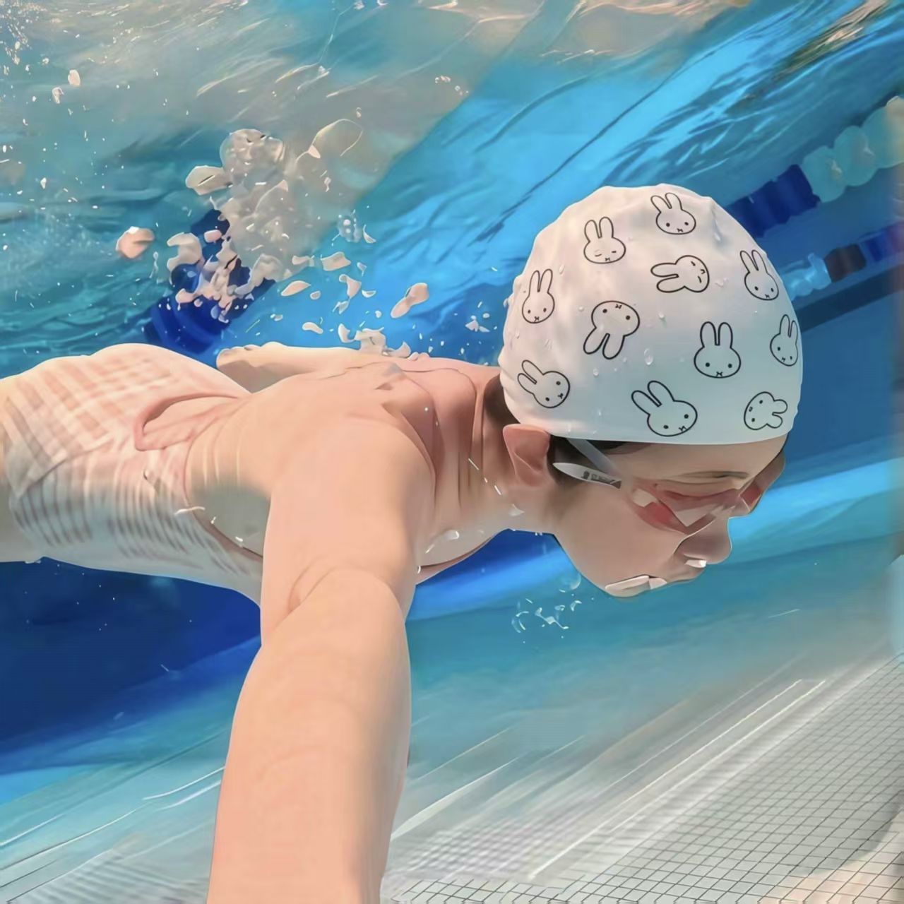 Touca de Natação para Meninas  - Swim Cap Silicone avaliação e preço