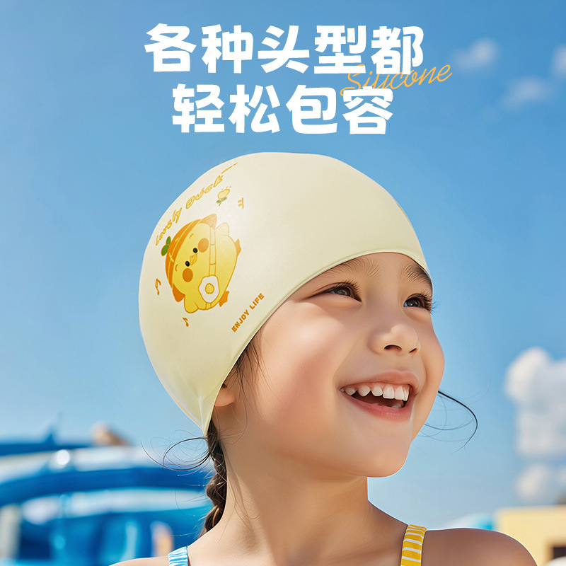 Toucas de natação fofas para c - Swim Cap Silicone avaliação e preço