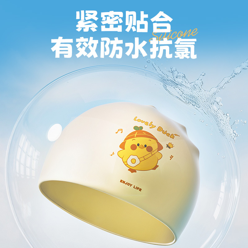 Toucas de natação fofas para c - Swim Cap Silicone avaliação e preço
