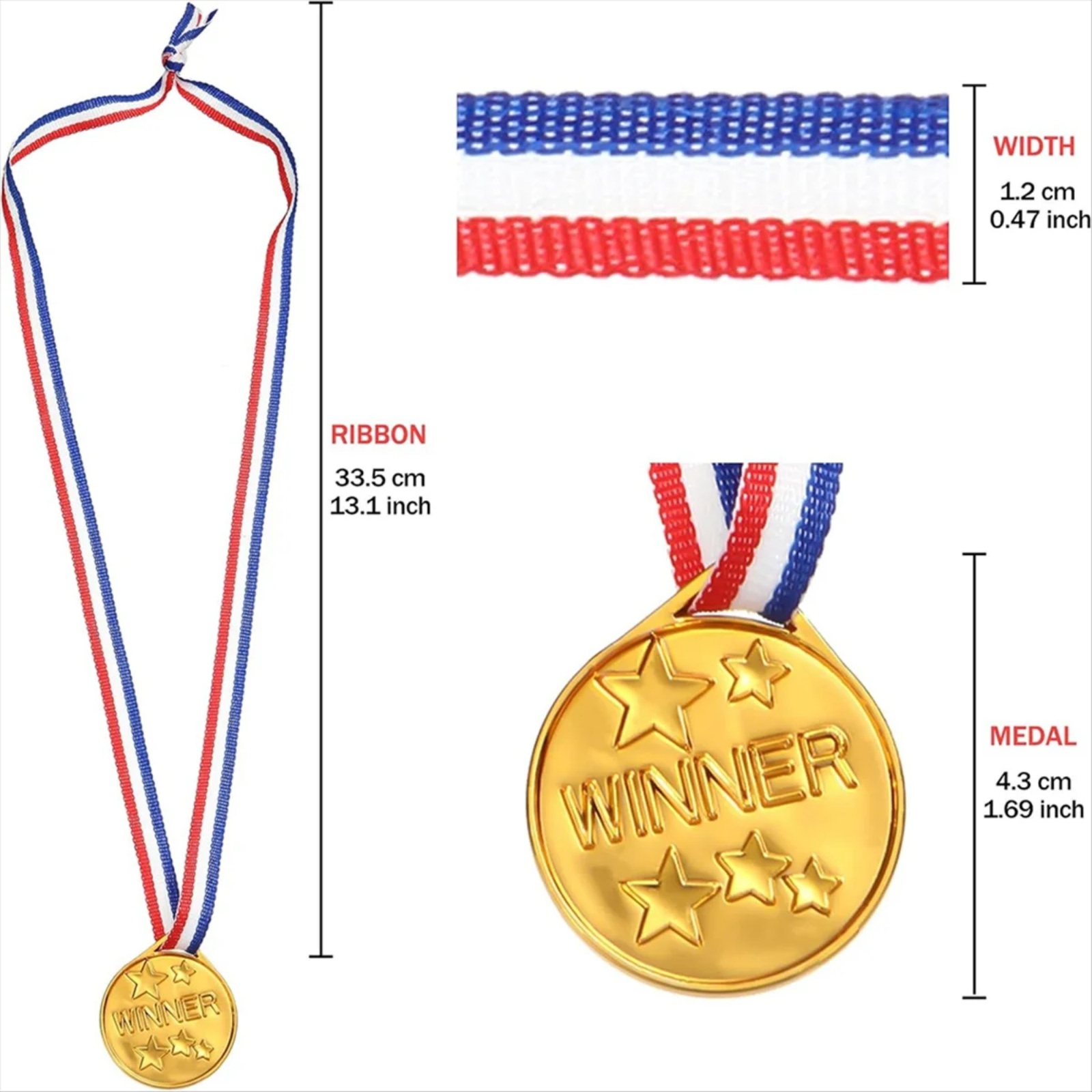30 peças de medalhas de plásti - Sports Equipment For Schools avaliação e preço